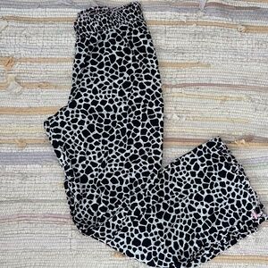 Victoria’s Secret Cow Print Smocked Pull On Pajama Pants / Bottoms